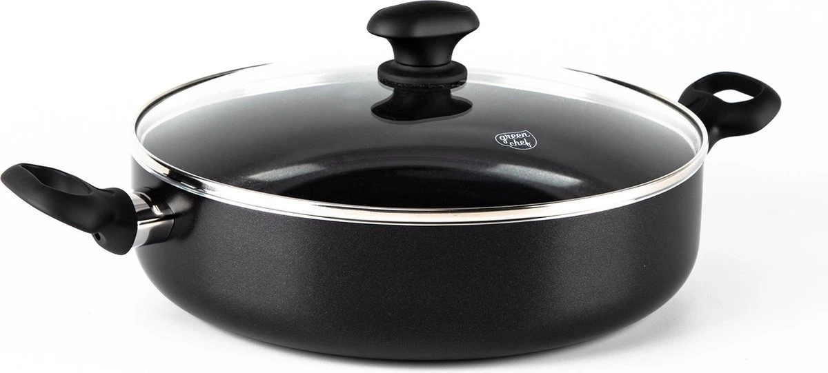 GreenChef Diamond Inductie Hapjespan - Ø28 Cm - Keramisch - PFAS-vrij 1 GreenChef Diamond Inductie Hapjespan - Ø28 Cm - Keramisch - PFAS-vrij