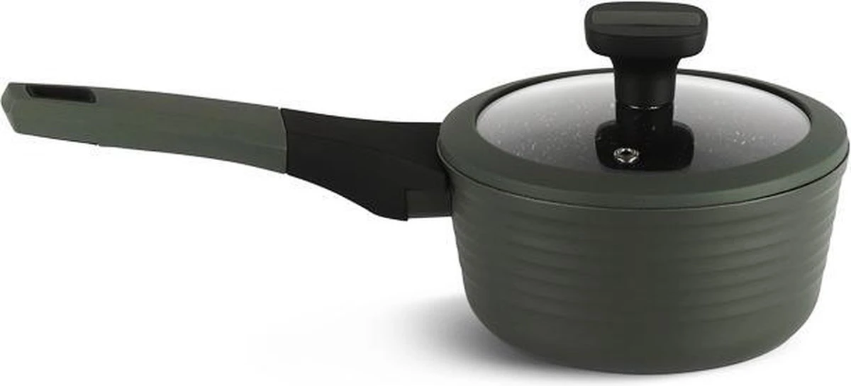 Edënbërg Green Line - 12-delige Luxe Pannenset Van Gesmeed Aluminium - Keramische/Marmeren Coating 4 Edënbërg Green Line - 12-delige Luxe Pannenset Van Gesmeed Aluminium - Keramische/Marmeren Coating - Afbeelding 4