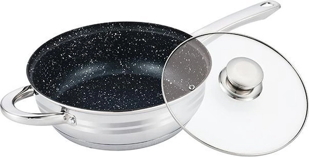 Swiss Pro + Pannenset - 12 Delig - RVS - 1230 - Roestvrijstalen Kookgerei 18/10- 2 Swiss Pro + Pannenset - 12 Delig - RVS - 1230 - Roestvrijstalen Kookgerei 18/10- - Afbeelding 2