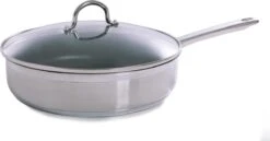 BK Allround Hapjespan Ø 28 Cm - Met Glazen Deksel - Inductie - PFAS-vrij