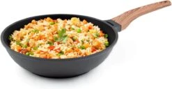 Rosmarino Black Line - Wokpan - Ø30cm - 100% PFAS & PFOA Vrij - Gegoten Aluminium - Non-stick Minerale Coating - Ergonomische Handgreep - Geschikt Voor Alle Warmtebronnen & Vaatwasser -Kookwereld Winkel 1200x628