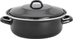 Lite-Body - Emaille - Magnus Braadpan 28cm/3,5l Met Deksel - Inductie - Zwart