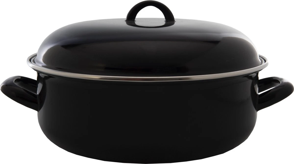 CasaLupo Emaille Braadpan Cooking - ø 28 Cm / 6 Liter 1 CasaLupo Emaille Braadpan Cooking - ø 28 Cm / 6 Liter