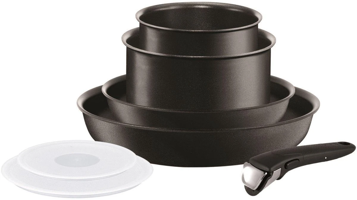 Tefal Ingenio Performance Black Pannenset 7-delig All Lights Inclusief Inductie L6548302 1 Tefal Ingenio Performance Black Pannenset 7-delig All Lights Inclusief Inductie L6548302