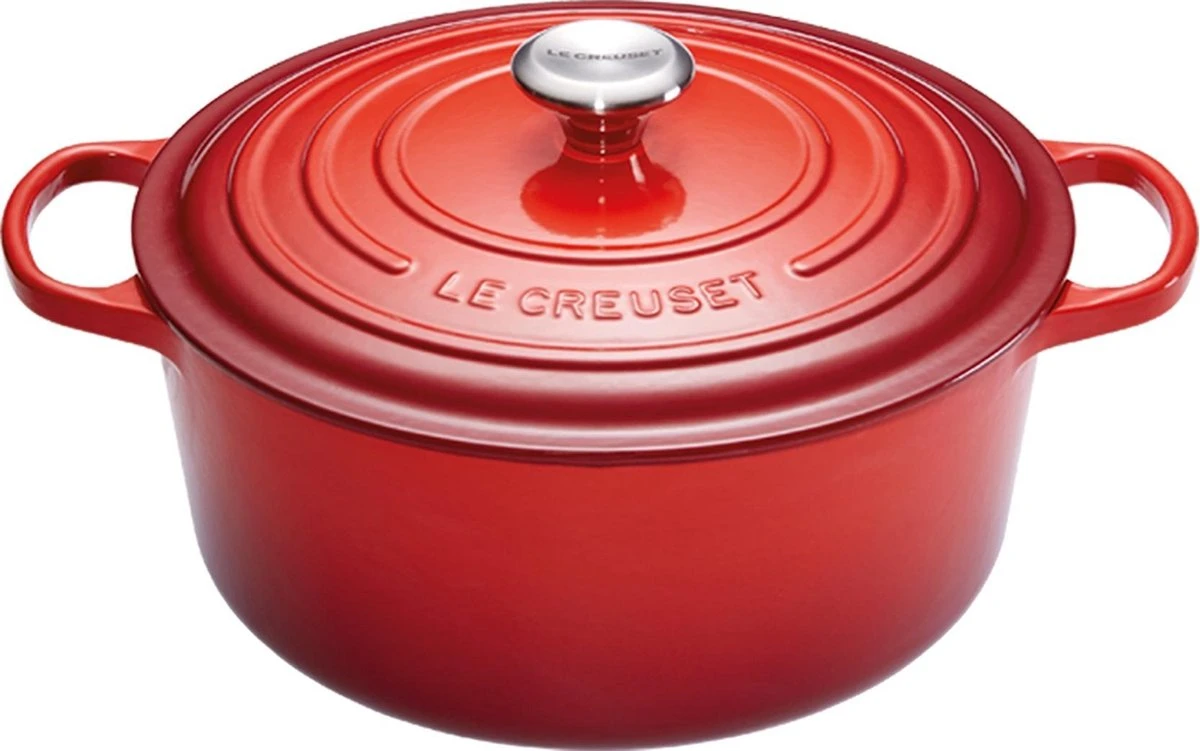 Le Creuset Signature Braadpan - 4,2 L - 24 Cm - Kersenrood 1 Le Creuset Signature Braadpan - 4,2 L - 24 Cm - Kersenrood