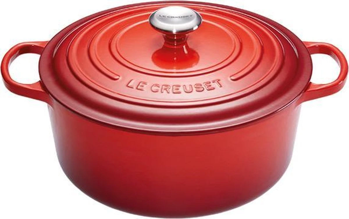 Le Creuset Signature Braadpan - 4,2 L - 24 Cm - Kersenrood 11 Le Creuset Signature Braadpan - 4,2 L - 24 Cm - Kersenrood - Afbeelding 11