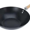 Excellent Houseware Wok Ø30cm Non Stick Zwart Houten Handvat 30 Cm - Pan - Koken - Eten - Keuken