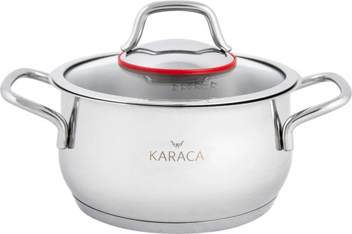 Karaca Emirgan Pannenset - 8 Delig - Geschikt Voor Inductie 2 Karaca Emirgan Pannenset - 8 Delig - Geschikt Voor Inductie - Afbeelding 2