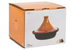 Cosy & Trendy Tajine Zwart / Oranje - Gietijzeren Schaal - Ø25cm - Geschikt Voor Inductie -Kookwereld Winkel 1200x799 79