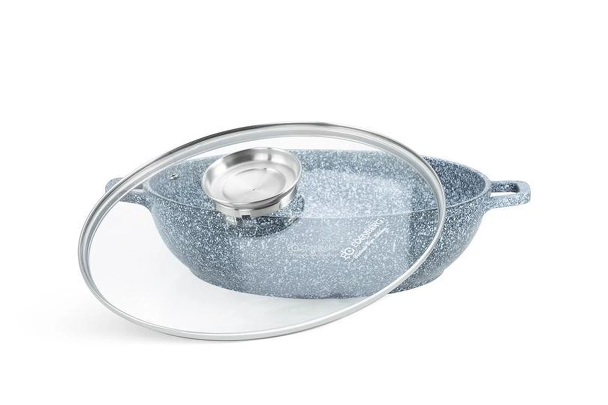 Edënbërg Stonetec Line - Luxe Wokpan - Ø 32 Cm - 5.5l - 3-laags Anti-aanbaklaag 2 Edënbërg Stonetec Line - Luxe Wokpan - Ø 32 Cm - 5.5l - 3-laags Anti-aanbaklaag - Afbeelding 2