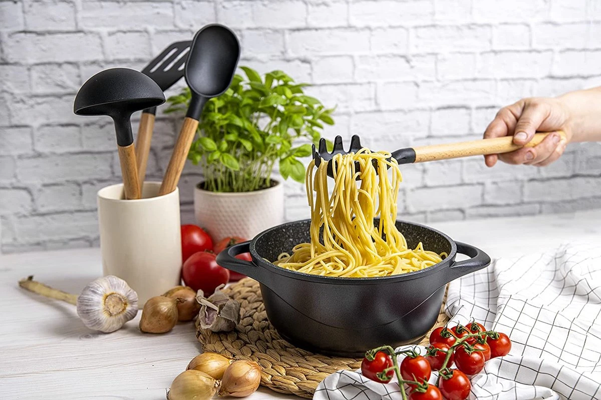 Smile 10-Delige Pannenset - Anti Aanbaklaag - Vaatwasser Bestendig - Zwart - MGK-17 11 Smile 10-Delige Pannenset - Anti Aanbaklaag - Vaatwasser Bestendig - Zwart - MGK-17 - Afbeelding 11