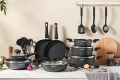 Royal Swiss® - 33-delige Pannenset Inductie - Pannensets - Afneembare Handgreep - Glazen Deksel - Geschikt Voor Oven - PFAS-vrij -Kookwereld Winkel 1200x800 36