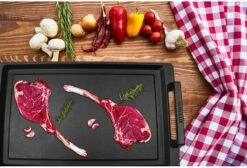 Eurolux Teppanyaki Plaat Met Grepen - 41 X 24 X 2.5 Cm - Zwart - Aluminium - Geschikt Voor Alle Warmtebronnen 18 Eurolux Teppanyaki Plaat Met Grepen - 41 X 24 X 2.5 Cm - Zwart - Aluminium - Geschikt Voor Alle Warmtebronnen -Kookwereld Winkel 1200x815 3