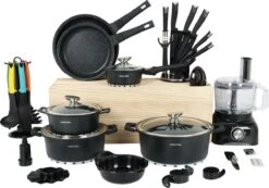 Swiss Pro+ - SWP41D22 - Pannenset 41 Delig - Foodprocessor - Messenblok 8 Delig - Kookgerei Set Met Houder 7 Delig - Starters Pakket - 2022 Serie - Limited Edition -uitzet 13 Swiss Pro+ - SWP41D22 - Pannenset 41 Delig - Foodprocessor - Messenblok 8 Delig - Kookgerei Set Met Houder 7 Delig - Starters Pakket - 2022 Serie - Limited Edition -uitzet -Kookwereld Winkel 1200x839