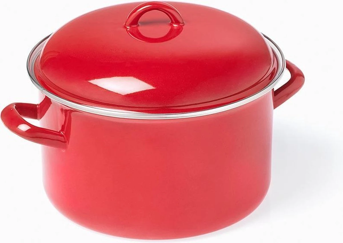 Stamppot / Soeppan, ø24cm, Rood Emaille, Voccelli 1 Stamppot / Soeppan, ø24cm, Rood Emaille, Voccelli