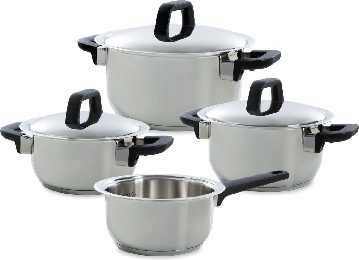 Gero Erik Kookpannenset - 4-delig - RVS - Inductie 1 Gero Erik Kookpannenset - 4-delig - RVS - Inductie