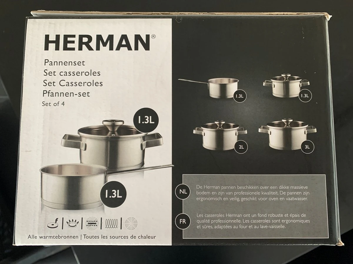 Herman Den Blijker 4-delige RVS Pannenset 4 Herman Den Blijker 4-delige RVS Pannenset - Afbeelding 4
