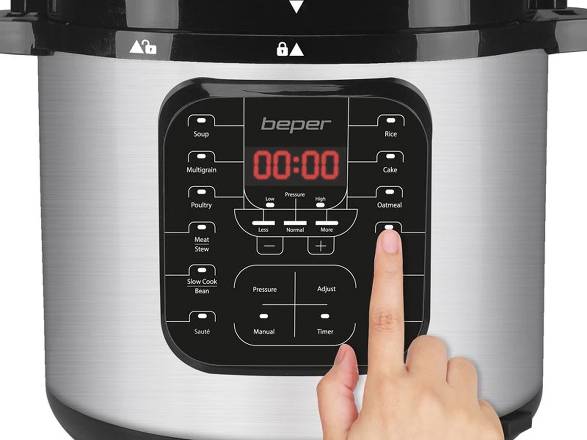 Beper P101COS001 - Multifunctionele Snelkookpan Met 15 Programma's - RVS 6 Beper P101COS001 - Multifunctionele Snelkookpan Met 15 Programma's - RVS - Afbeelding 6
