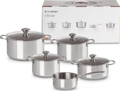 LE CREUSET - RVS Plus - Pannenset 5-delig 5 LE CREUSET - RVS Plus - Pannenset 5-delig -Kookwereld Winkel 1200x915