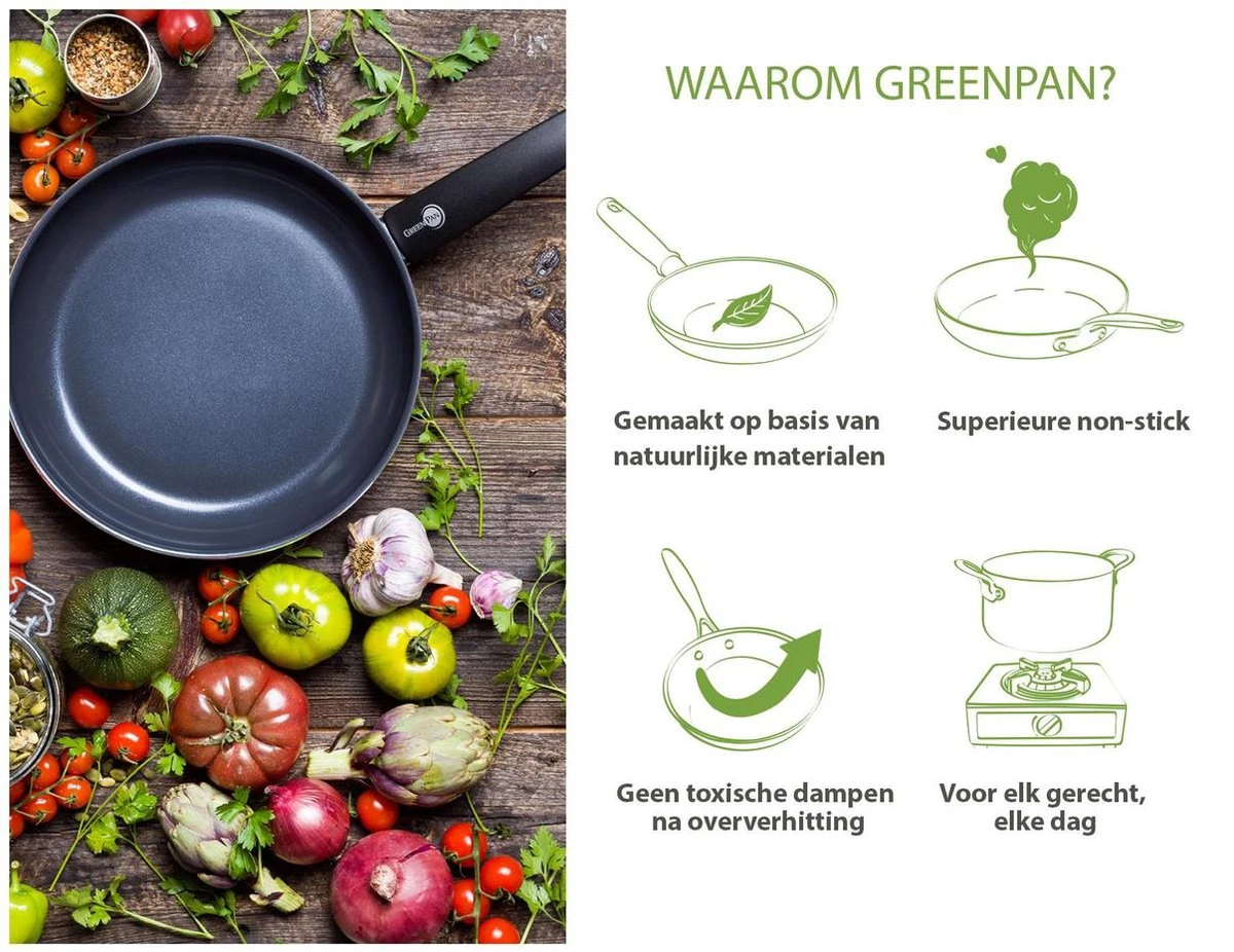 GreenPan Cambridge Grillpan 28cm - Zwart - Inductie - PFAS-vrij 11 GreenPan Cambridge Grillpan 28cm - Zwart - Inductie - PFAS-vrij - Afbeelding 11