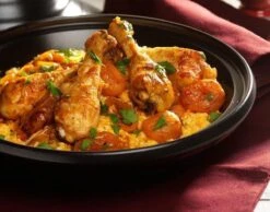 Cosy & Trendy Tajine Zwart / Oranje - Gietijzeren Schaal - Ø25cm - Geschikt Voor Inductie -Kookwereld Winkel 1200x944