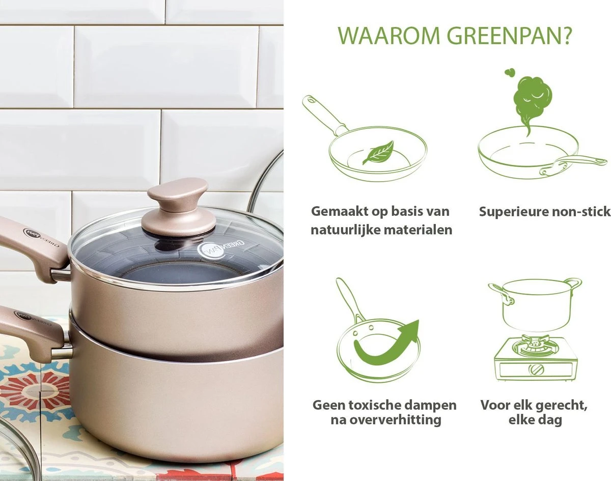 GreenPan Cambridge Inductie Grillpan - Ø 28 Cm - PFAS-vrij - Brons 5 GreenPan Cambridge Inductie Grillpan - Ø 28 Cm - PFAS-vrij - Brons - Afbeelding 5