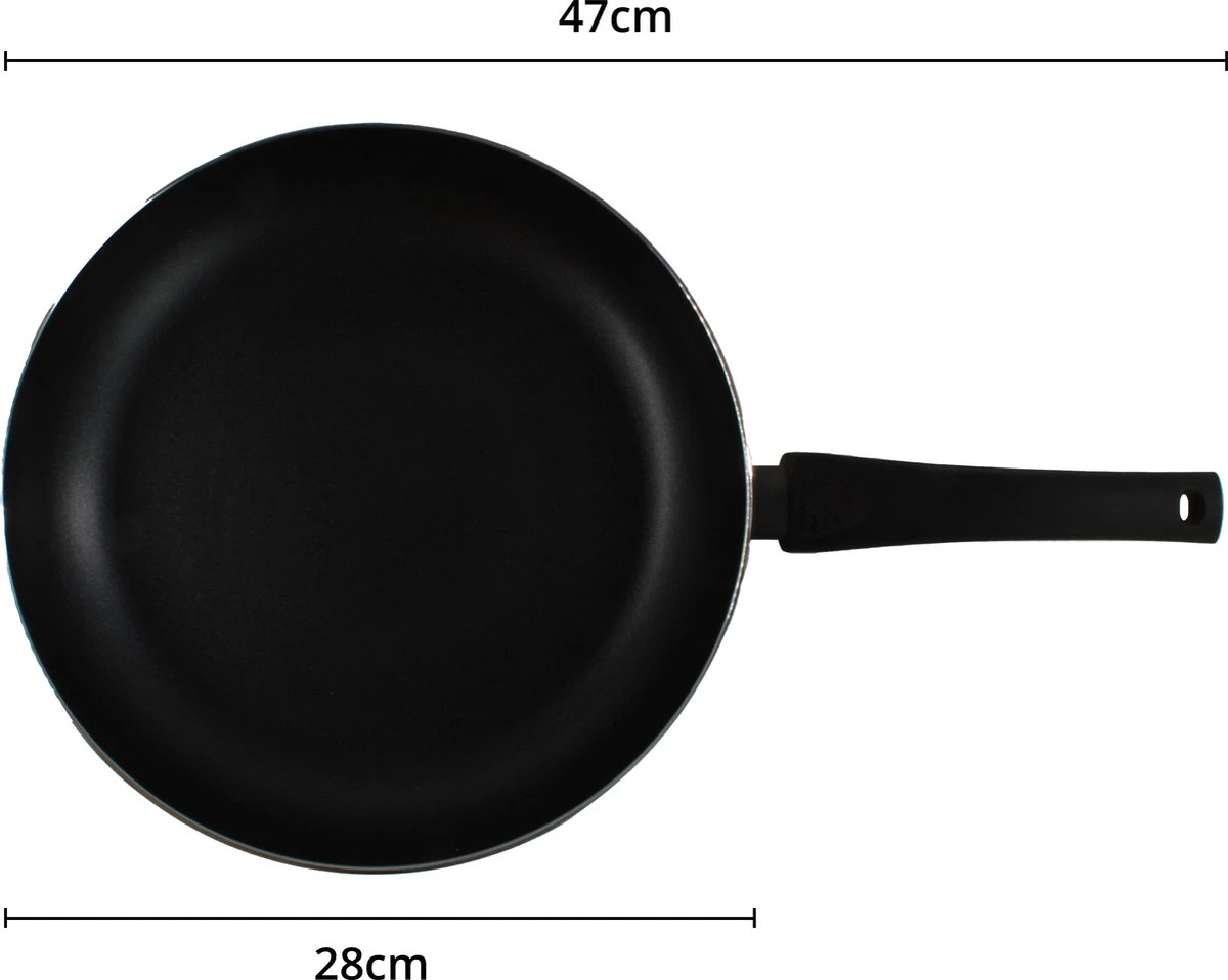 Miller Hapjespan Inductie 28cm - Alle Warmtebronnen - Anti Aanbaklaag 2 Miller Hapjespan Inductie 28cm - Alle Warmtebronnen - Anti Aanbaklaag - Afbeelding 2