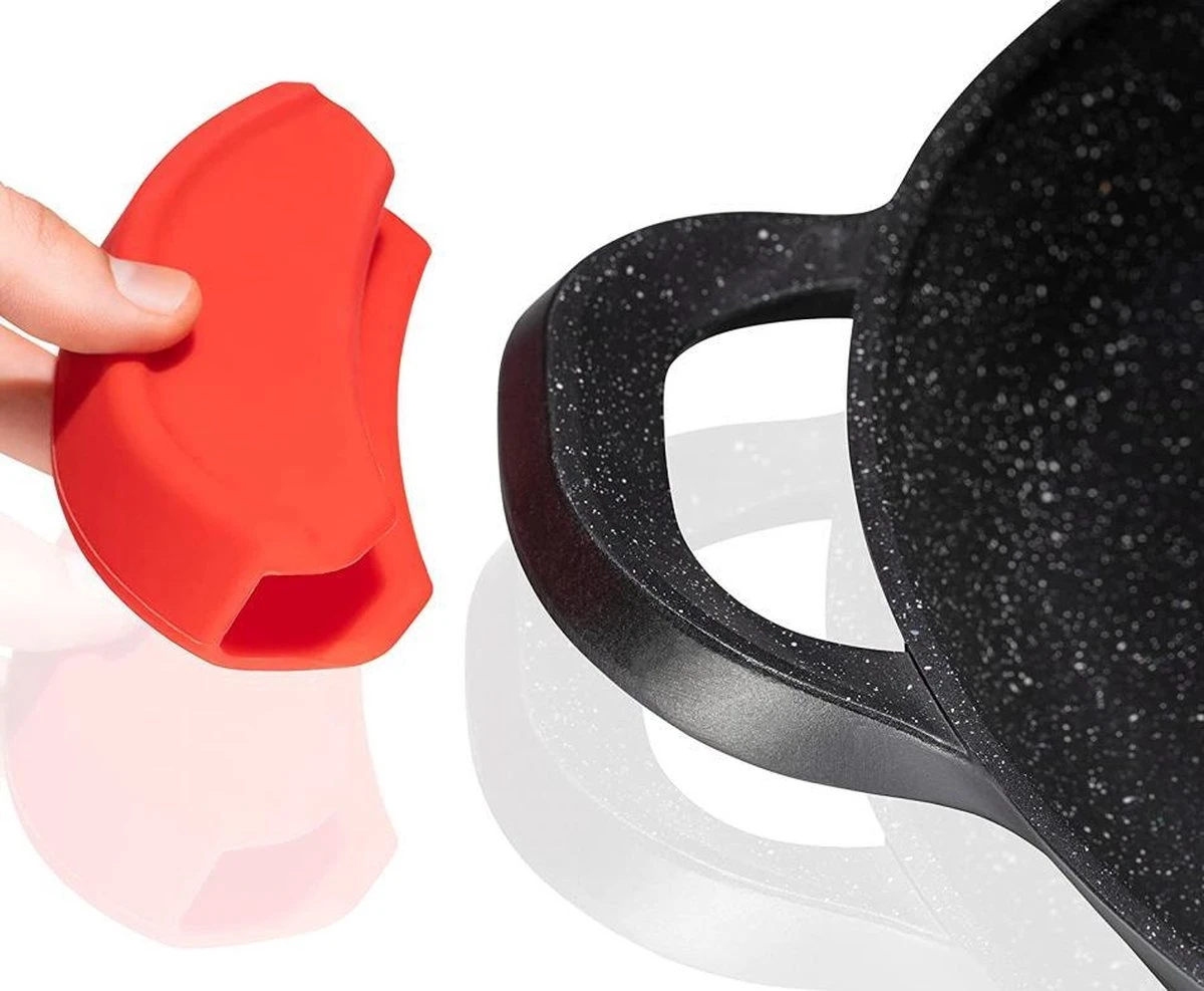 CUILINA Paella Pan 40 Cm– Duitse GREBLON Antiaanbaklaag Marmer Coating - Voor Inductie En Alle Warmtebronnen - Met Afneembare Siliconen Handvatten. 8 CUILINA Paella Pan 40 Cm– Duitse GREBLON Antiaanbaklaag Marmer Coating - Voor Inductie En Alle Warmtebronnen - Met Afneembare Siliconen Handvatten. - Afbeelding 8