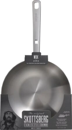 Skottsberg Wok Stainless Steel 28 Cm Roestvrijstaal -Kookwereld Winkel 662x1200