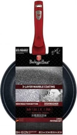 Berlinger Haus 1612 - Set Van 2 Granietpannen - Koekenpan - Rood Metallic - Burgundy Line - 22 En 26 Cm 5 Berlinger Haus 1612 - Set Van 2 Granietpannen - Koekenpan - Rood Metallic - Burgundy Line - 22 En 26 Cm -Kookwereld Winkel 686x1200